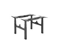 Double pied de bureau motorisé assis-debout, Hauteur 62- 128 cm, Noir