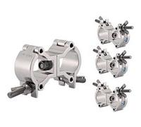 Double Pince Demi-Coupleur de Scène 32-35 mm, Lot de 4, par Gear4music