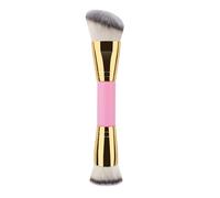 Double pinceau de maquillage pour mélanger et bronzer, pinceau coudé/rond pour poudre de crème liquide