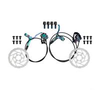 Double piston de frein à huile pour VTT et vélo de route avec poignée en alliage d'aluminium et tube en PVC pour une longue durée de vie (Noir)