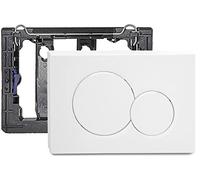 Double plaque d'actionnement avant compatible avec Geberit 115.770.11.5 - Blanc alpin