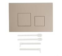 Double plaque de chasse d'eau avec bouton poussoir - Cadre chromé - Accessoire de salle de bain - Pour GEBERIT Sigma01 / Sigma20 / Sigma21 / Sigma30 / Sigma50 UP300 (Kaki)