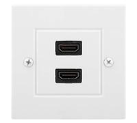 Double Plaque Murale HDMI, Prise HDMI, Insertion de Prise, Support de Montage sur Panneau pour Hôtel, Maison, Norme Américaine