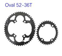 Double Plateau De Vélo De Route À 4 Boulons,Rond Ovale,Double Chaîne 52t 36t 52/36 Pour Shimano Fc 4700 5800 6800 9000 R7000 R8000 R9100 - Type [Oval 52]-36t