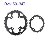 Double Plateau De Vélo De Route À 4 Boulons,Rond Ovale,Double Chaîne 52t 36t 52/36 Pour Shimano Fc 4700 5800 6800 9000 R7000 R8000 R9100 - Type [Oval 50]-34t