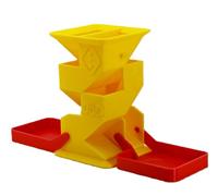 Double Plateau Pliant Dice Tower, Portable Impression 3D Pliable Dragon avec Donjons DND Dice Rolling Tower d & D Table RPG Jeu Jaune + Rouge