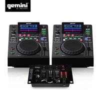 Double Platines Lecteurs LCD Gemini MDJ-500 Pro USB MP3 Media Player Mode MIDI + Table de Mixage