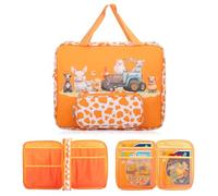 Double Poche TipToi Plus pour Livres, Stylos, Câbles et Accessoires - Espace pour 5 à 10 Kits de Démarrage - Organiseur de Étuis de Protection - Tablette pour Enfants