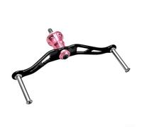 Double poignée à bascule en aluminium aéronautique 95 mm (rose) | Alliage d'aluminium aéronautique, force forgée à froid, empattement de 95 mm, compatible avec Shimano Stella, Vanquish