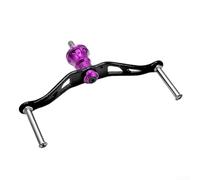 Double poignée à bascule en aluminium aéronautique 95 mm (violet) | Alliage d'aluminium aéronautique, force forgée à froid, empattement de 95 mm, compatible avec Shimano Stella, Vanquish