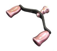 Double poignée à bascule en fibre de carbone 25 g compatible avec moulinet de tournage EXLSTLT pour Fuego, bille de préhension équipée de roulements, non compatible avec les poignées de moulage (rose)