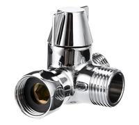 Double Pommeau de Douche Adaptateur en T for robinet de toilette 1/2 pouce, inverseur laiton, commutateur séparateur, remplacement tuyau d'eau domestique à 3 voies