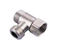 Double Pommeau de Douche Vanne de dérivation toilettes en cuivre G1/2" T, pulvérisateur bidet, raccord douche, chauffe-eau, placage à joint direct, trois voies