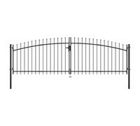 Double Portail Avec Haut Sous Forme De Lance 400 X 175 Cm