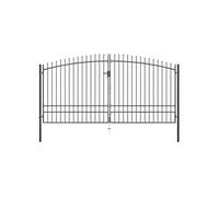 Double portail avec haut sous forme de lance 400 x 248 cm
