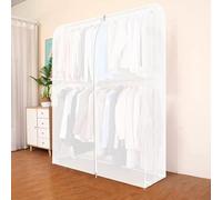 Double Portant A Vetement Housse Protection Housses, Housse Portant Vetement, Housse pour Vetement sur Cintre, Protection pour Cintre, Étanche À L'humidité, À La Poussière B,100x50x180cm