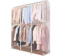 Double Portant A Vetement Housse Protection Housses, Housse Portant Vetement, Housse pour Vetement sur Cintre, Protection pour Cintre, Étanche À L'humidité, À La Poussière A,200x50x180cm