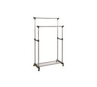HAKU Möbel Portant alu, chromé, Gris, Plastique, métal - Dim.: L 95 cm x H 95-170 cm x P 43 cm, Style: Modern