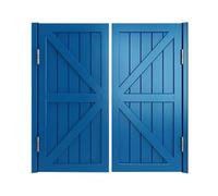 Double Porte Battante en Bois, Porte de Séparation avec Rotation à 180° et Fermeture Automatique, Portillon pour Intérieur, Couloir, Magasin, Quincaillerie Incluse(Dark Blue,160x100 cm (WxH))