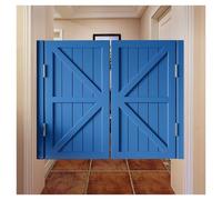 Double Porte Battante Intérieure Porte Saloon En Bois Massif Fermeture Automatique Portes De Café 2 Vantaux Pour Bar Cuisine Entrée Restaurant Cloison Décoration(Bleu,W130*H90cm)