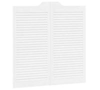 Double Porte Battante, Porte Saloon de Séparation à persiennes 1 paire blanc 100 x 100 cm