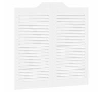 Double Porte Battante, Porte Saloon de Séparation à persiennes 1 paire blanc 80 x 80 cm