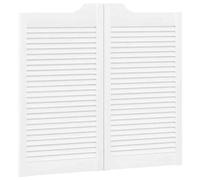 Double Porte Battante, Porte Saloon de Séparation à persiennes 1 paire blanc 90x80 cm