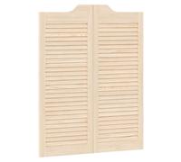 Double Porte Battante, Porte Saloon de Séparation à persiennes 1paire 100x80 cm bois massif Pin
