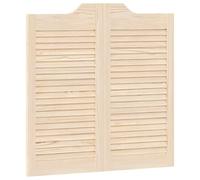 Double Porte Battante, Porte Saloon de Séparation à persiennes 1paire 80 x 80 cm bois massif Pin