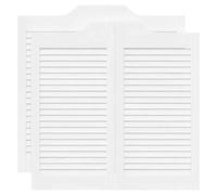 Double Porte Battante, Porte Saloon de Séparation à persiennes 2 paires blanc 80x80 cm