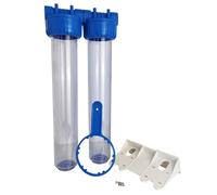 Double Porte Filtre à Eau 20"- 26/34 F Insert Laiton 1"