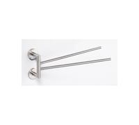 Double Porte-serviettes pivotant NEO en acier inoxydable 42x16x7cm-Sans adhésive-16 --42 --16 Bemeta