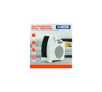 Double Position Ventilateur Chauffage 2000w Blanc 2 Chaleur Réglage Réglable