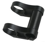Double potence de guidon 25,4 mm à 31,8 mm CNC (noir) | Design à double pince, s'adapte aux vélos pliants de route, réduit le poids, améliore l'efficacité de la manipulation