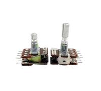 Double potentiomètre A50K * 2, 16 types, 8 broches, réglage du Volume du haut-parleur, 2 pièces(Flower Shaft 25mm)