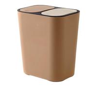 Double Poubelle - Cube Combiné Des Ordures Et Du Recyclage | Cubes De Déchets Rectangulaires Qui Permettent D'économiser De L'espace | Cubes Combinés Pour Le Recyclage | Conteneur De Gaze D-E 18 L Ave