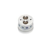 Double poussoir 10 A 250 V 24 V DC porcelaine bleu/argent