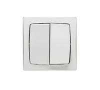 Legrand - Bouton poussoir double saillie complet 086021 - 6 A - Blanc
