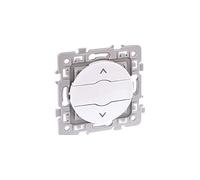 Double poussoir 6A pour volets-roulants Square - Blanc