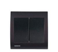 Double Poussoir Anthracite Delta Iris + Plaque basic Anthracite-SIEMENS