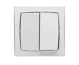 Double poussoir en saillie ASL 6 A complet blanc LEGRAND 086021