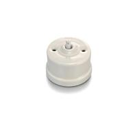 Double poussoir rotatif 10AX 250V sans aiguille porcelaine Cru