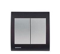 Double Poussoir Silver Delta Iris + Plaque basic Anthracite-SIEMENS