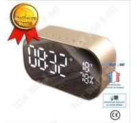 Double Président Miroir Haut-parleur Bluetooth FM Support Horloge @co5351