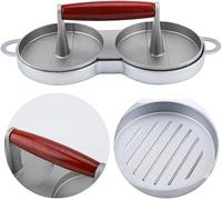 Double Presse à Hamburger Fabricant De Hamburger Alliage D’Aluminium Moule à Hamburger Antiadhésif Outils De Cuisine pour Préparer Facilement De Délicieux Hamburgers