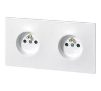 LEGRAND | Double Prise De Courant Précâblée Neptune, Installation Facile Sans Outil, Éclips De Protection Pour Enfants, Appareil Complet Prêt À Installer