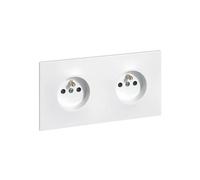 LEGRAND | Double Prise De Courant Précâblée Neptune, Installation Facile Sans Outil, Éclips De Protection Pour Enfants, Appareil Complet Prêt À Installer