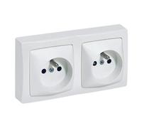Legrand Double prise 2P+T avec boîtier blanc