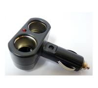 Double Prise Allume-cigare 12/24V en T et LED 5A