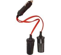 Double prise allume-cigare 12/24V - HTC EQUIPEMENT - Avec led 10A et Cable rouge 20cm